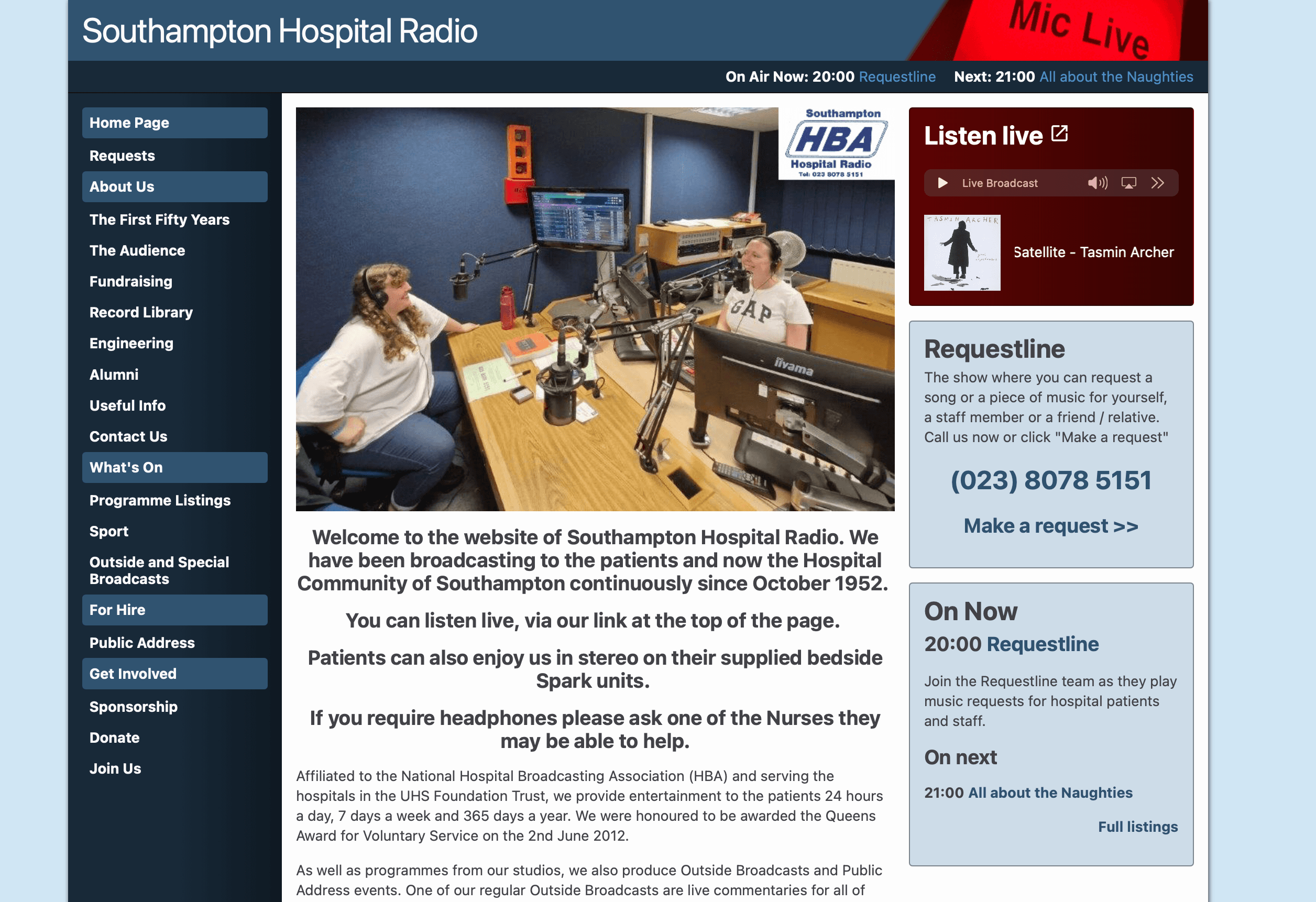 Southampton Hospital Radio Homepage