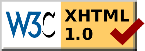 Early 2000s "Badge" showing a website is Valid XHTML